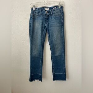 CLOSED Starlet Jeans Mid Rise Straight Slim Fit Light Medium Wash Raw Hem Sz 24